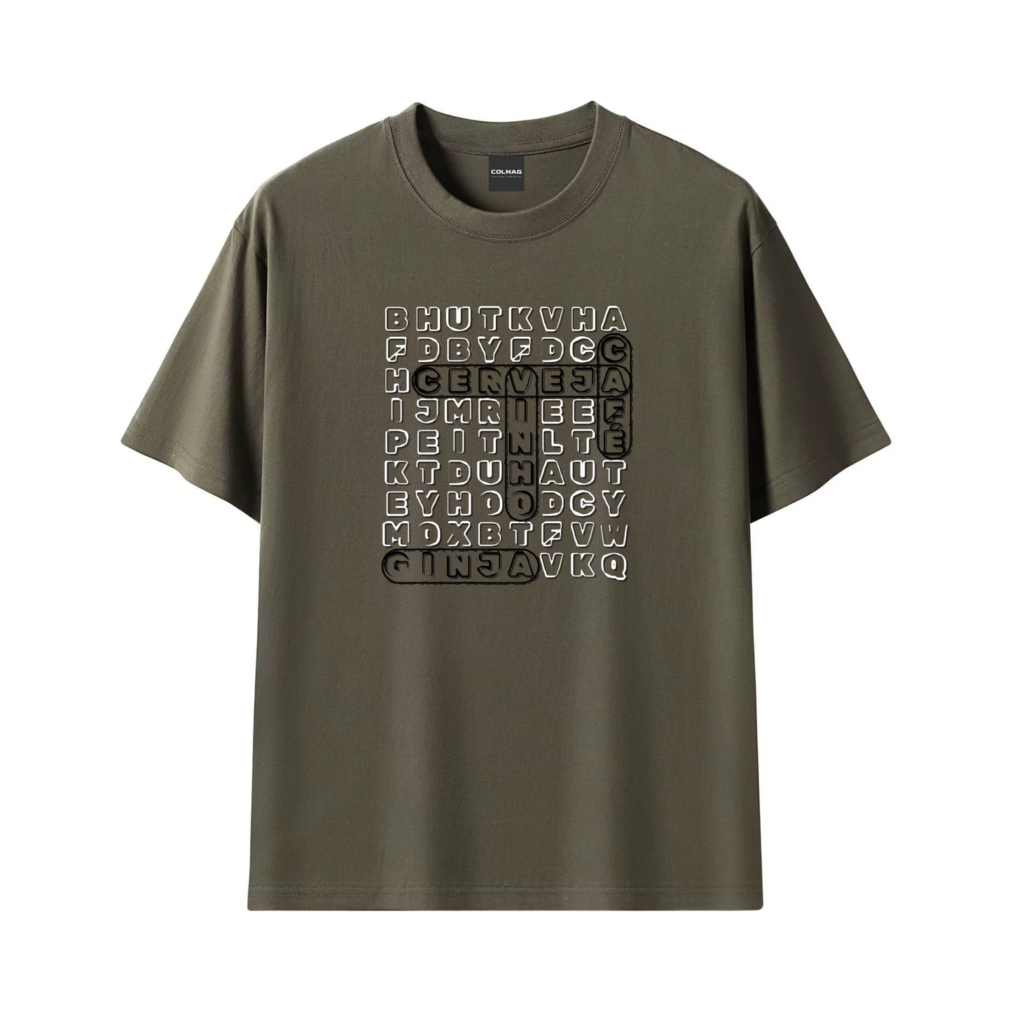 T-SHIRT VERDE MILITAR - CROSSWORD