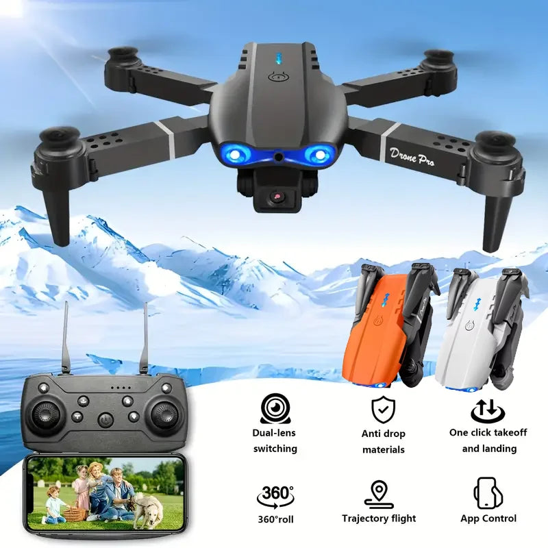 Drone E99 Pro 4K HD com Câmara Dupla – Dobrável, WiFi FPV e Fácil de Controlar