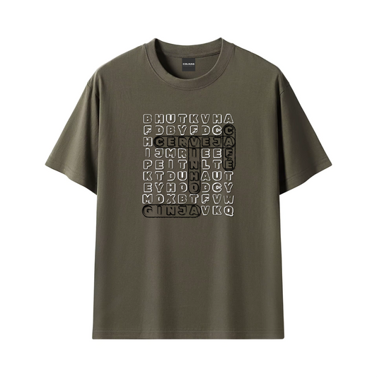 T-SHIRT VERDE MILITAR - CROSSWORD