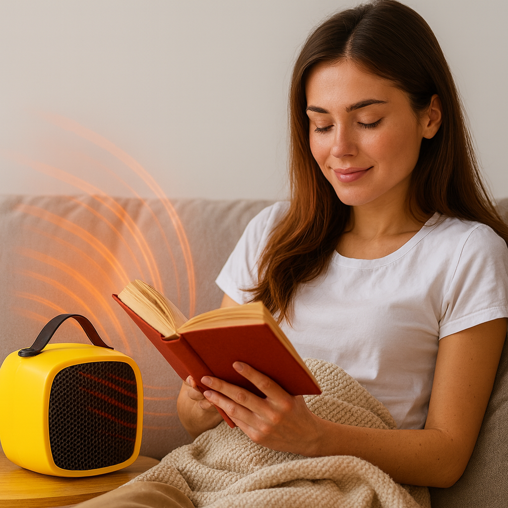 Aquecedor Portátil 500W – Baixo consumo, Silencioso e de Aquecimento Rápido